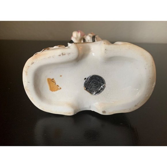 Vintage Victorian Man Candle Holder Ceramic Wales Figurine - Picture 7 of 8